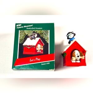 1989 Hallmark Let's Play ornament! Features Movement! New in original box!